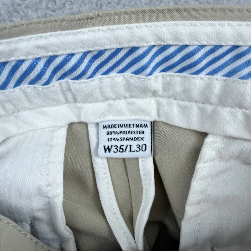 Footjoy Mens 35x30 Beige 5 Pocket Golf Pants Stretch Athletic‎ Fit Performance *